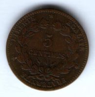 5 сантимов 1880 г. Франция