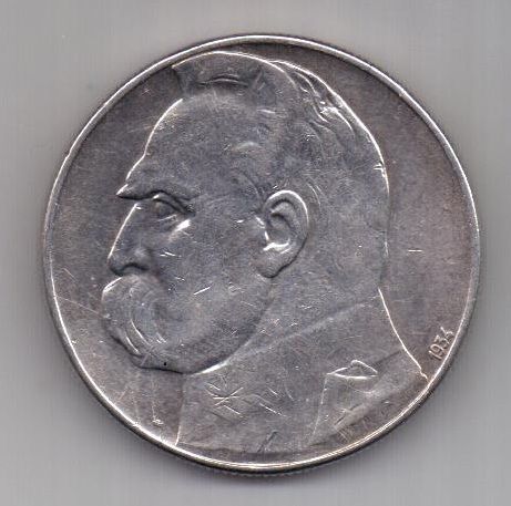 10 злотых 1934 г. редкий тип. Польша