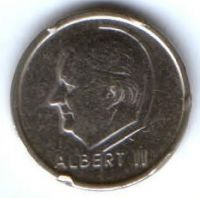 1 франк 1996 г. Бельгия