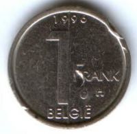 1 франк 1996 г. Бельгия