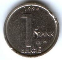 1 франк 1996 г. Бельгия
