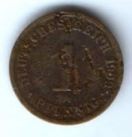 1 пфенниг 1900 г. Германия