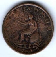 1/2 пенни 1799 г. Великобритания