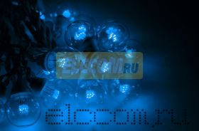 Готовый набор: Гирлянда "Belt Light", 25 ламп, 10 м, в каждой лампе 6 светодиодов, цвет синий, цвет провода белый