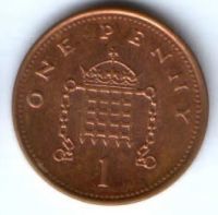 1 пенни 2001 г. Великобритания