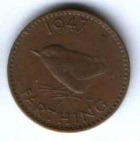 1 фартинг 1947 г. Великобритания