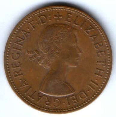 1 пенни 1962 г. Великобритания