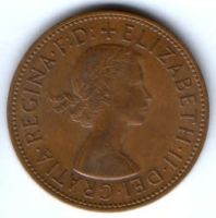 1 пенни 1962 г. Великобритания