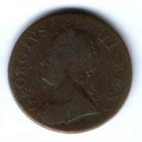 1 фартинг 1754 г. Великобритания