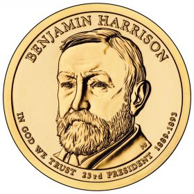 Бенджамин Гаррисон 1 доллар 2012 г. D  США. Серия «Президенты США»