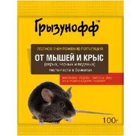 "Грызунофф" тесто брикет. Отрава для крыс и мышей.