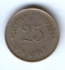 25 пенни 1937 г. Финляндия