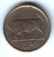 5 пенсов 1992 г. Ирландия