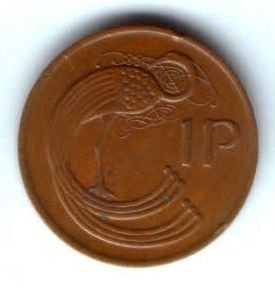 1 пенни 1980 г. Ирландия