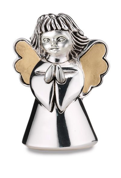 Серебряная фигурка молящегося ангела (Италия)