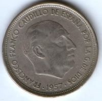 50 песет 1957 г. Испания