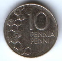 10 пенни 1994 г. Финляндия