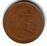 2 пенса 1971 г. Великобритания