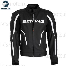 Мотокуртка кожаная Bering Gear, черный/белый