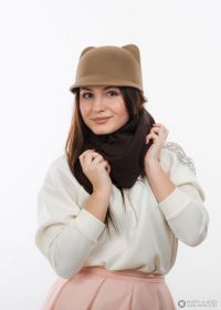шарф 100% шерсть ягнёнка ,  цвет Шоколад  Chocolate   ,плотность 6