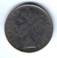 100 лир 1965 г. Италия