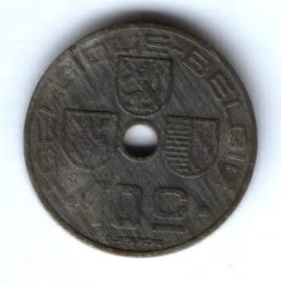 10 сантимов 1941 г. Бельгия