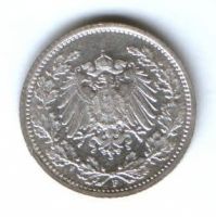 1/2 марки 1916 г. F Германия