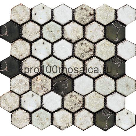 Hexa-2(2). Мозаика СОТЫ 44x49x10, серия Hexa,  размер, мм: 283*245 (GAUDI)