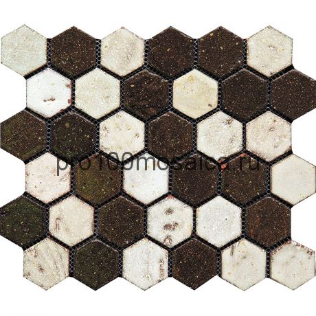 Hexa-5(2). Мозаика СОТЫ 44x49x10, серия Hexa,  размер, мм: 283*245 (GAUDI)