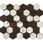 Hexa-5(2). Мозаика СОТЫ 44x49x10, серия Hexa,  размер, мм: 283*245 (GAUDI, Испания)
