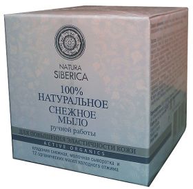 NATURA  SIBERICA  100%  НАТУРАЛЬНОЕ  СНЕЖНОЕ  МЫЛО  РУЧНОЙ  РАБОТЫ  ДЛЯ  ПОВЫШЕНИЯ  ЭЛАСТИЧНОСТИ  КОЖИ, 100 Г.