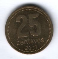 25 сентаво 2009 г. Аргентина