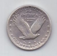 1/4 доллара 1927 г. S.редкий тип. США