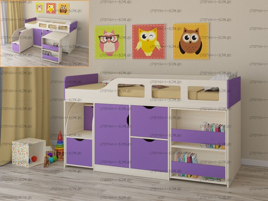 Кровать-чердак Астра-8 (80х190)