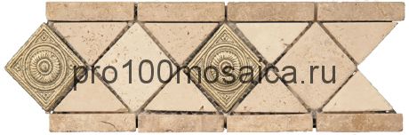 DS-200-1 Бордюр мрамор+агломерат (320х98х10 мм) (NATURAL)