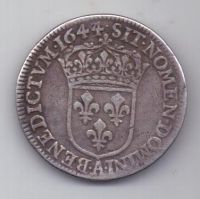 1/4 экю 1644 г. Франция