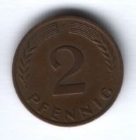 2 пфеннига 1950 г. ФРГ Германия