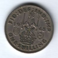 1 шиллинг 1948 г. Великобритания