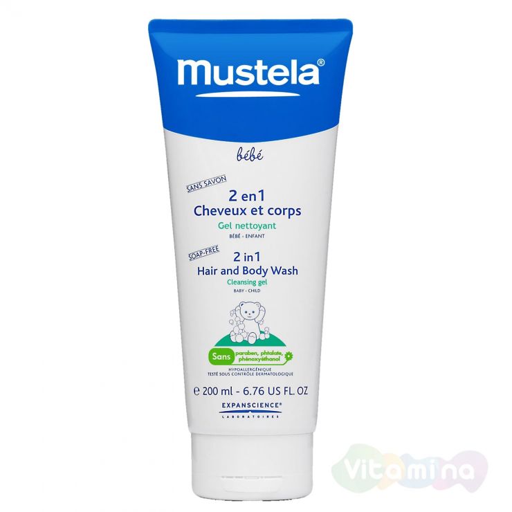 Mustela Bebe Мустела Беби Гель-шампунь для головы и тела 2 в 1