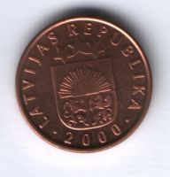 2 сантима 2000 г. Латвия