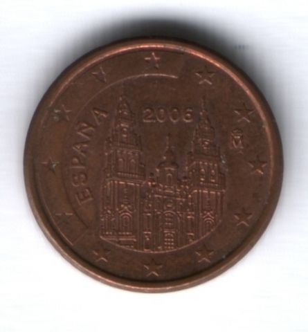 1 евроцент 2006 г. Испания