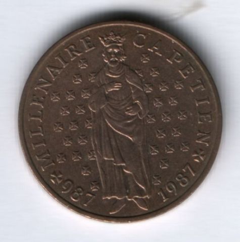 10 франков 1987 г. Франция 1000 лет династии Капетингов