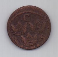 1/6 оре (эре) 1671 г. Швеция
