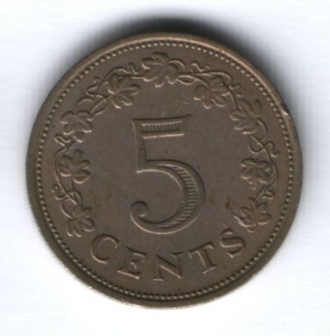 5 центов 1972 г. Мальта