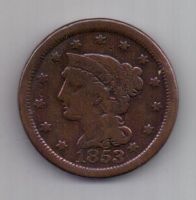 1 цент 1853 г. США