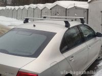Багажник на крышу Skoda Rapid, Атлант, аэродинамические дуги, опора Е