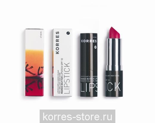 KORRES ГУБНАЯ ПОМАДА С МАСЛОМ МАНГО SPF 10 #54 FUCHSIA