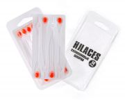 Cиликоновые шнурки для обуви Hilaces цвет Прозрачный/Красный в раскрытой упаковке