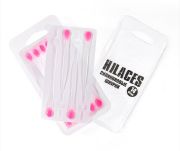 Cиликоновые шнурки для обуви Hilaces цвет Прозрачный/Розовый в раскрытой упаковке