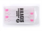 Cиликоновые шнурки для обуви Hilaces цвет Прозрачный/Розовый